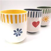 Set 3 tasses café Dolce vita 13cl 7 cm