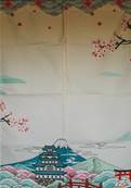 Noren Montagne Fuji cerisiers paysage 120x85 rideau japonais Kakemono