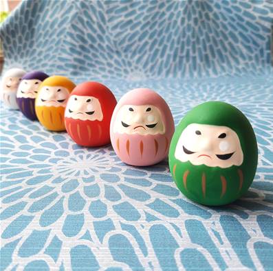 Statuette japonaise Daruma - Porte-bonheur 