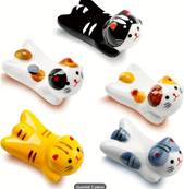 Repose baguettes motifs japonais chat- lot de 5 pièces