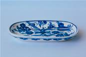 Plat ovale Iznik fait à la main 19cmx11cm