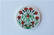 Duo sous-verres ronds Iznik fait à la main 9cm