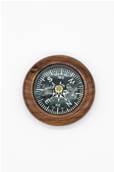 Boussole points cardinaux en bois ronde