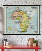 Reproduction carte scolaire continent Africain 1900