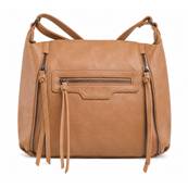 Sac à main 2 zip latéraux sable