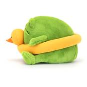 Peluche Jellycat Grenouille avec sa bouée - Ricky Rain Frog Rubber Ring