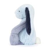 Peluche Jellycat lapin patchwork bleu puddlesea bunny original