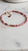 Bracelet compos de pierres de rhodonite