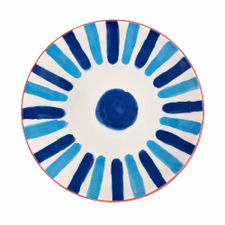 Lot de 2 assiettes grecques  bleu Égée 19 cm
