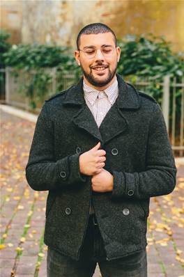 Manteau épais long hiver urbain à capuche noir