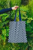 Sac coton Tote bag indigo japonais yagasuri