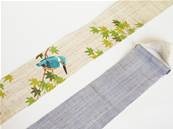 Décoration artisanale japonaise Martin pêcheur sur branche d' érable 170 cm
