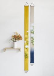 Décoration japonaise artisanale Chrysanthèmes Blancs 150 cm
