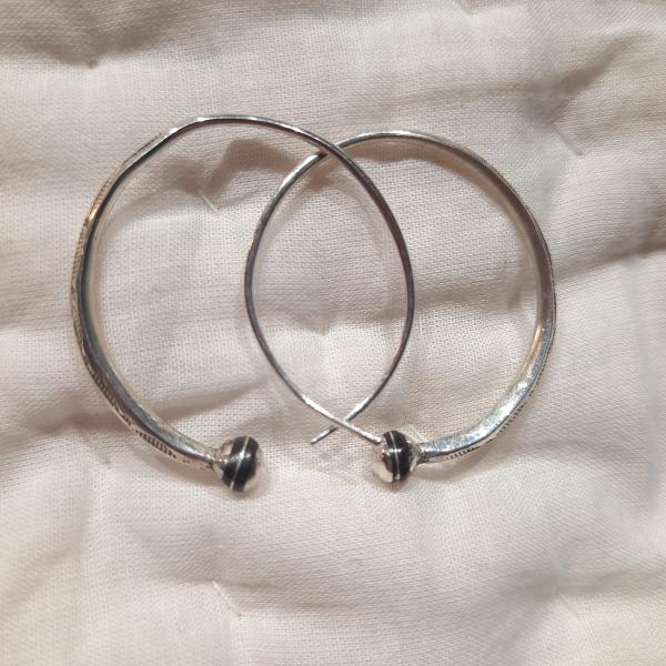 Boucles d'oreilles Touareg argent Ebène créoles 9010