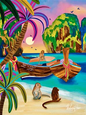 Affiche Thaîlande Koh phi phi 30x40 Nolwen