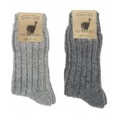 Chaussettes Alpaga Gris 43/46 -2 paires -