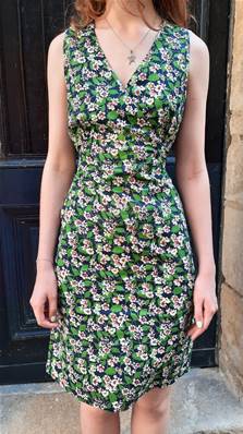 Robe courte Rekha motif floral