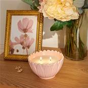 Bougie parfumée Fleur de Rose rose