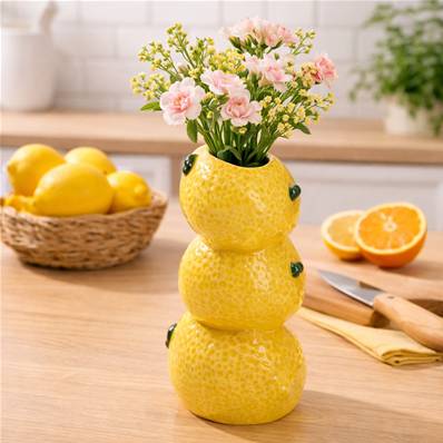 Vase Fruity citron haut 22 cm