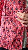 Veste indienne matelassée réversible fleurie Rose