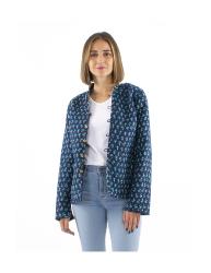 Veste indienne matelassée réversible marine