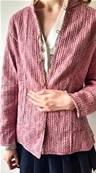 Veste indienne matelassée réversible fleurie blanche fleurie