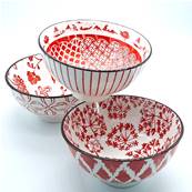 Set 3 bols “Shanghai” 10cm
