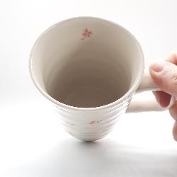 Tasse japonaise motif trèfles roses 10cm