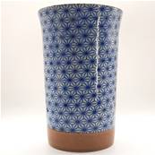 Mug GM japonais bleu et blanc motif Asanoha 60cl 14cm