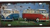 Plaque mtal 15x30 vintage DOUBLE COMBI.