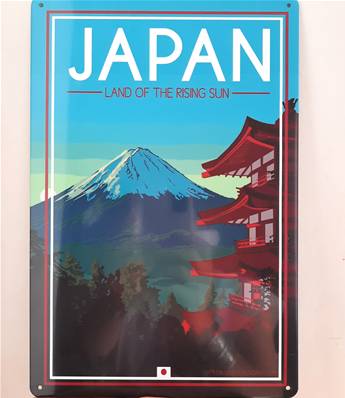 Plaque métal 20x30 Mont Fuji
