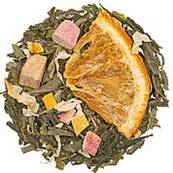 "Th de la bonne humeur" Th vert -Bergamote Rhubarbe-
