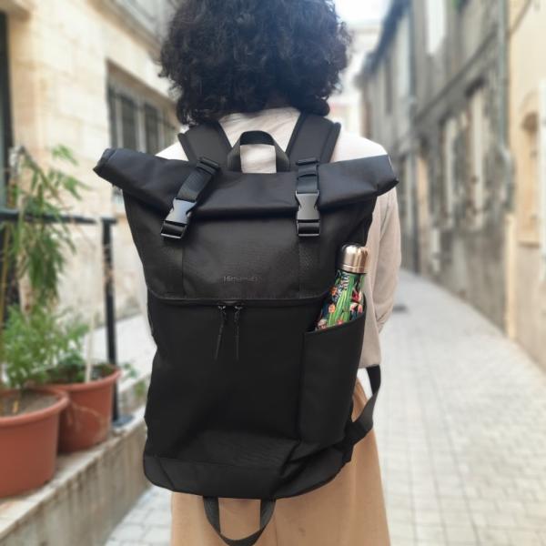 Sac à dos type coursier noir