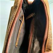 Sac bandoulière homme en cuir de buffle avec poche avant 25X18X95 cm