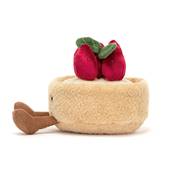 Peluche Jellycat Tartelette fraise - Fleurette tarte aux fraises