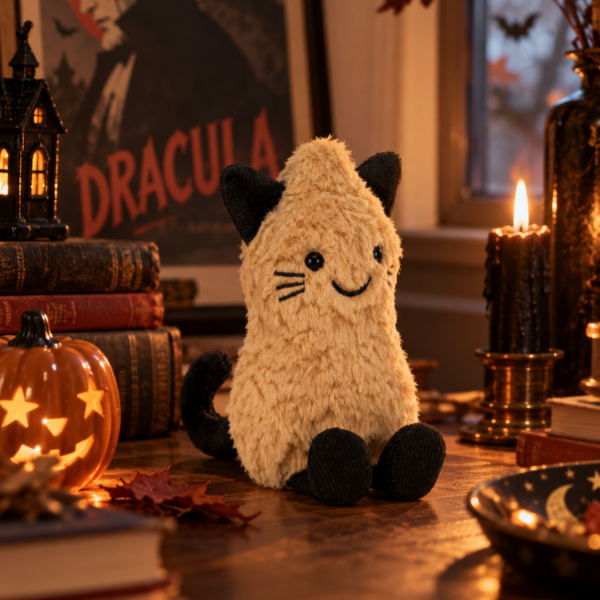 Peluche Jellycat amuseables peanut cat outfit