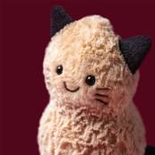 Peluche Jellycat amuseables peanut cat outfit