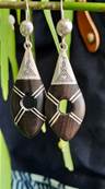 Boucles d'oreilles Touareg argent Ebne ovale croisillon 9004