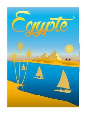 Affiche Egypte 30x40cm