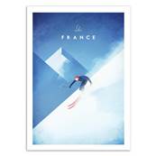 Affiche Ski France 30x40cm Henry Rivers
