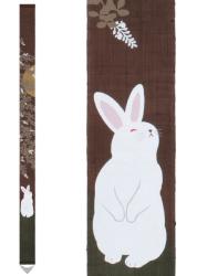 Décoration japonaise artisanale Lapin Blanc et Glycine 10×170 cm