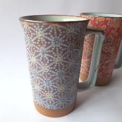 Mug japonais Hanashibori violet brillant 8,7X13 8,7X13 cm