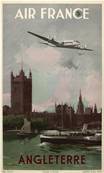 Affiche vintage dco de collection Air France Angleterre 50x70cm