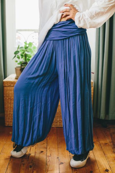 Pantalon coloré uni taille unique