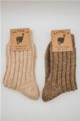 Chaussettes Alpaga Marron 39/42 -2 paires-