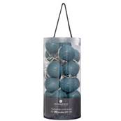 Guirlande de 20 boules lumineuses bleues Leds. Alimentation sur secteur.