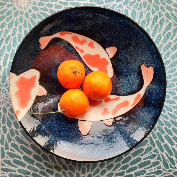 Saladier japonais carpe Koi 21,5 cm x 8 cm