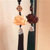 Suspensions Lotus en bois clair
