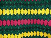 Sac Tote BAG en tissus africain WAX, vert jaune rouge