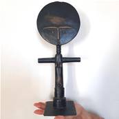 Statuette Akua'ba noire en bois (Ghana) – 35 cm